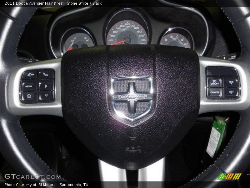 Stone White / Black 2011 Dodge Avenger Mainstreet