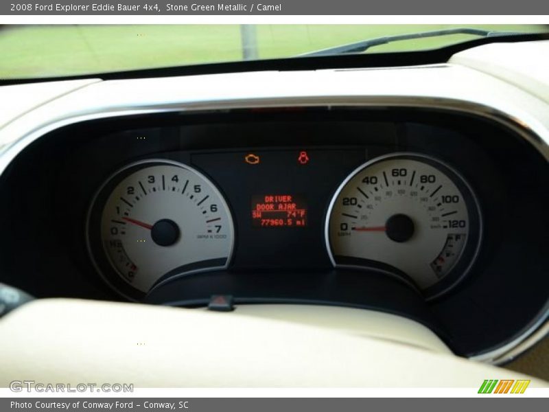 Stone Green Metallic / Camel 2008 Ford Explorer Eddie Bauer 4x4