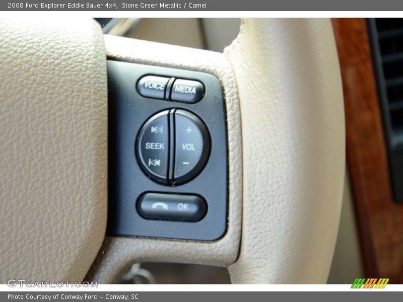 Stone Green Metallic / Camel 2008 Ford Explorer Eddie Bauer 4x4