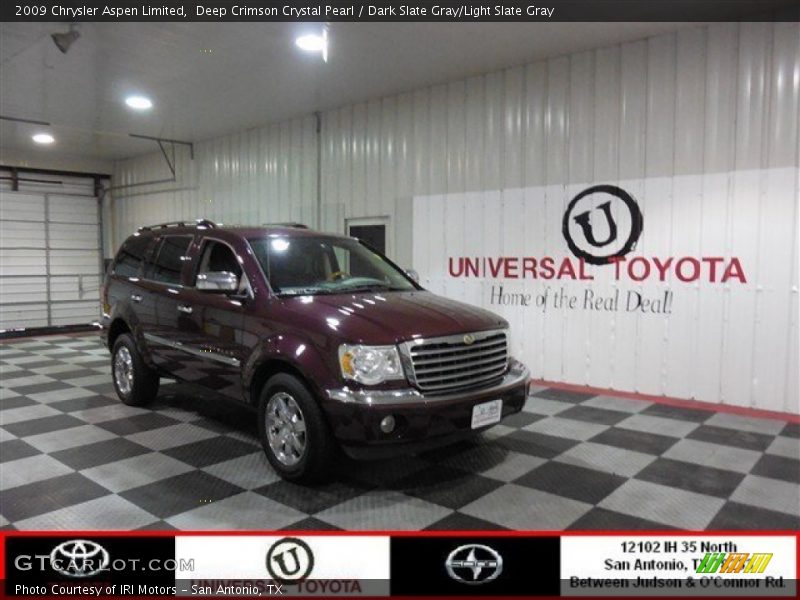 Deep Crimson Crystal Pearl / Dark Slate Gray/Light Slate Gray 2009 Chrysler Aspen Limited