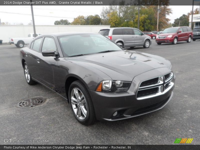 Granite Crystal Metallic / Black 2014 Dodge Charger SXT Plus AWD