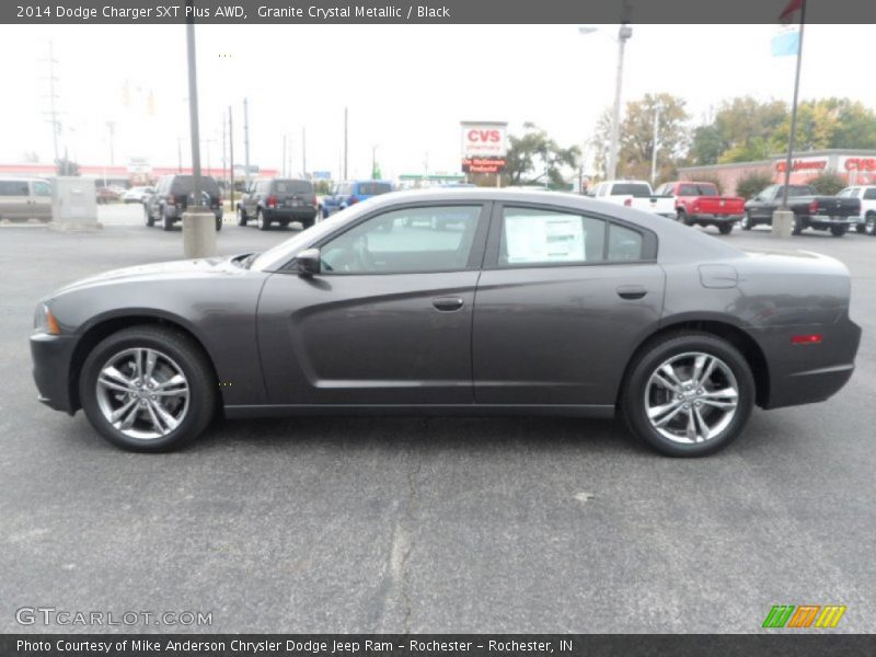 Granite Crystal Metallic / Black 2014 Dodge Charger SXT Plus AWD