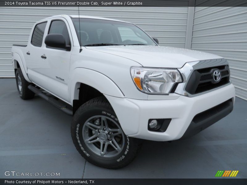 Super White / Graphite 2014 Toyota Tacoma TSS V6 Prerunner Double Cab