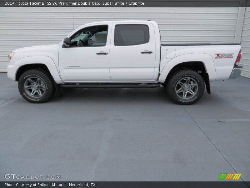 Super White / Graphite 2014 Toyota Tacoma TSS V6 Prerunner Double Cab