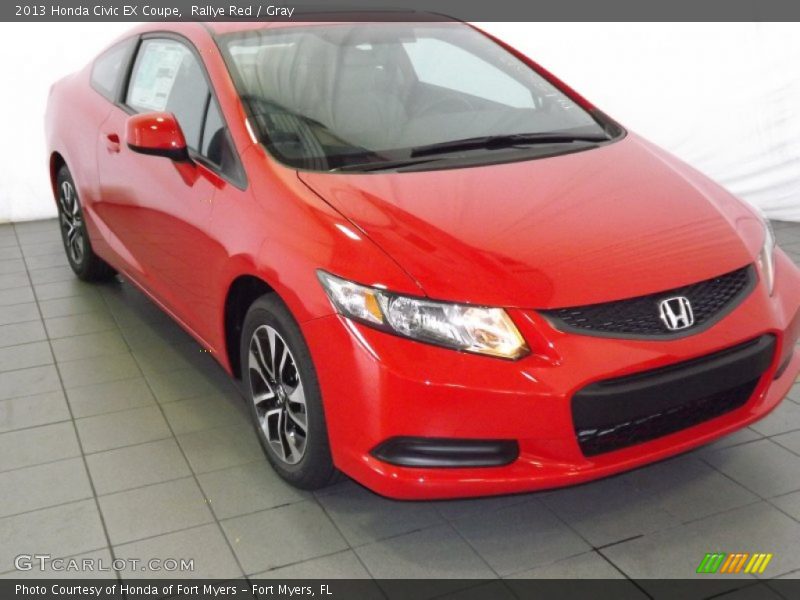 Rallye Red / Gray 2013 Honda Civic EX Coupe
