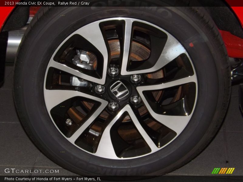 Rallye Red / Gray 2013 Honda Civic EX Coupe