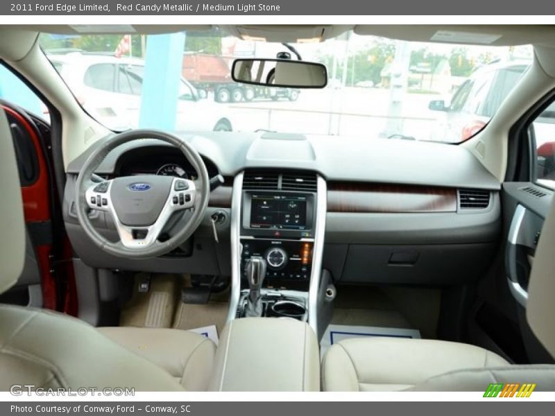 Red Candy Metallic / Medium Light Stone 2011 Ford Edge Limited