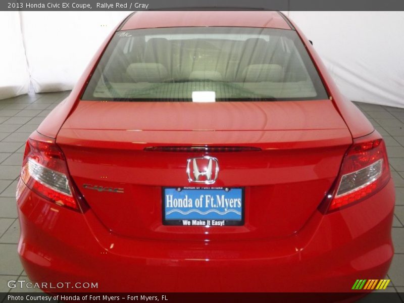 Rallye Red / Gray 2013 Honda Civic EX Coupe