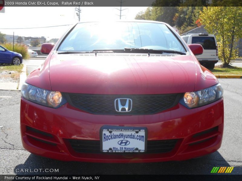 Rallye Red / Black 2009 Honda Civic EX-L Coupe
