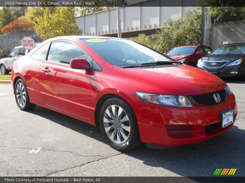 Rallye Red / Black 2009 Honda Civic EX-L Coupe