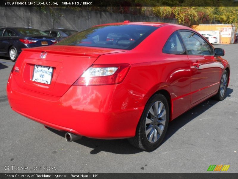 Rallye Red / Black 2009 Honda Civic EX-L Coupe