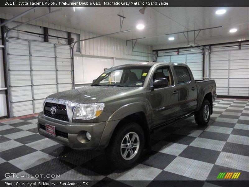 Magnetic Gray Metallic / Sand Beige 2011 Toyota Tacoma V6 SR5 PreRunner Double Cab