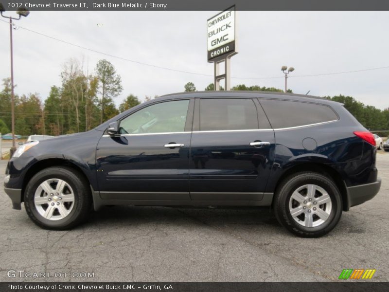 Dark Blue Metallic / Ebony 2012 Chevrolet Traverse LT