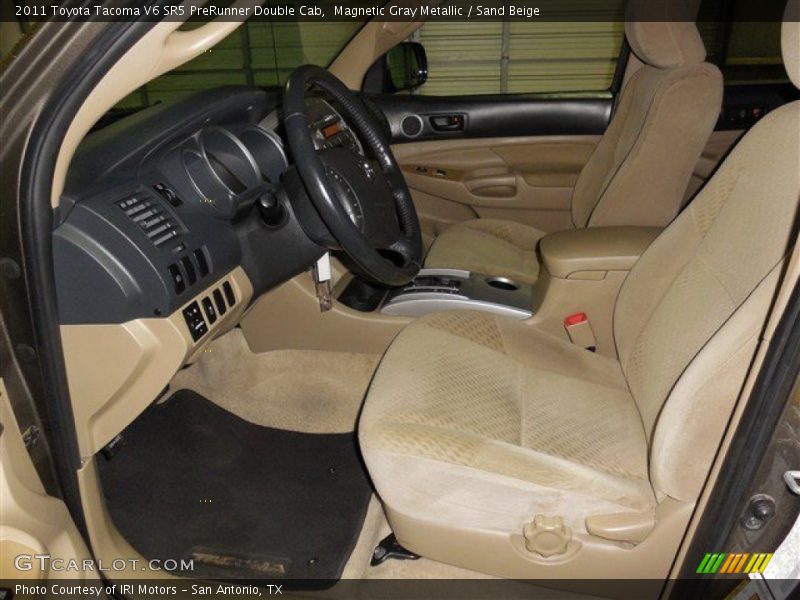 Magnetic Gray Metallic / Sand Beige 2011 Toyota Tacoma V6 SR5 PreRunner Double Cab