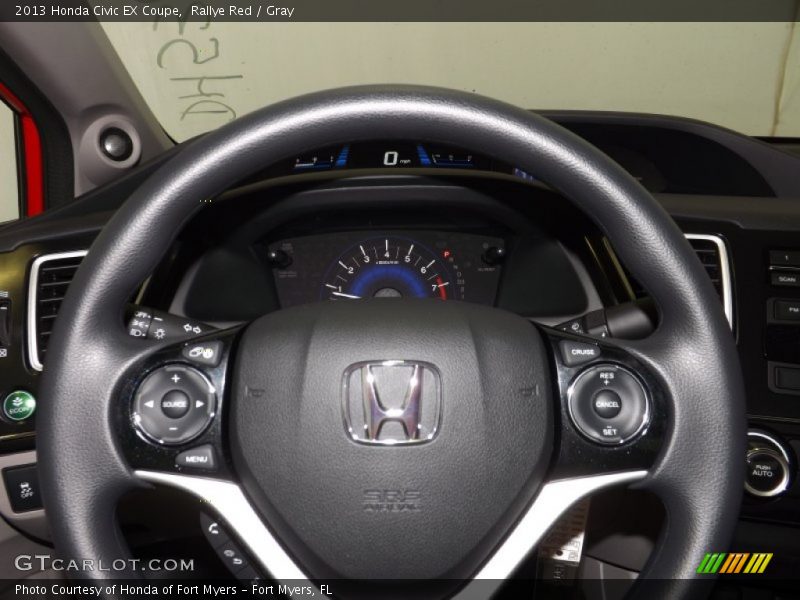 Rallye Red / Gray 2013 Honda Civic EX Coupe