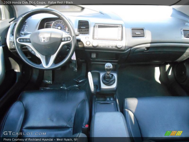 Rallye Red / Black 2009 Honda Civic EX-L Coupe