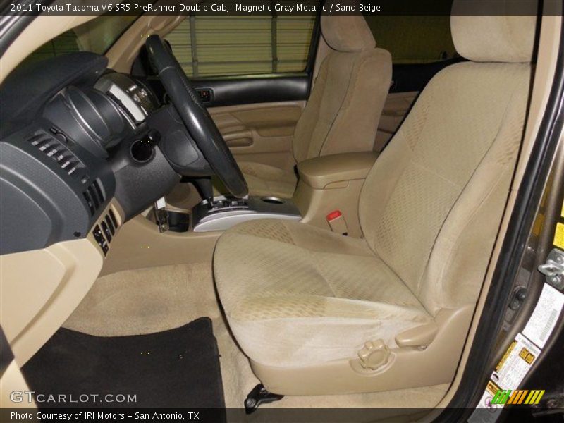 Magnetic Gray Metallic / Sand Beige 2011 Toyota Tacoma V6 SR5 PreRunner Double Cab