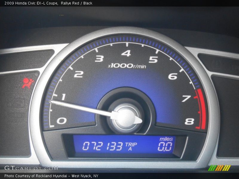 Rallye Red / Black 2009 Honda Civic EX-L Coupe