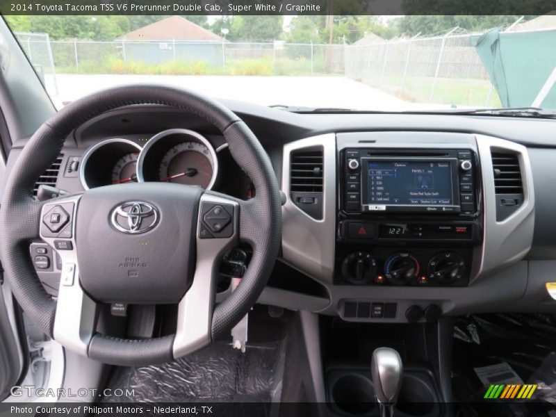 Super White / Graphite 2014 Toyota Tacoma TSS V6 Prerunner Double Cab
