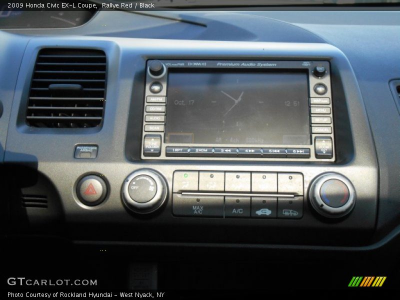 Rallye Red / Black 2009 Honda Civic EX-L Coupe