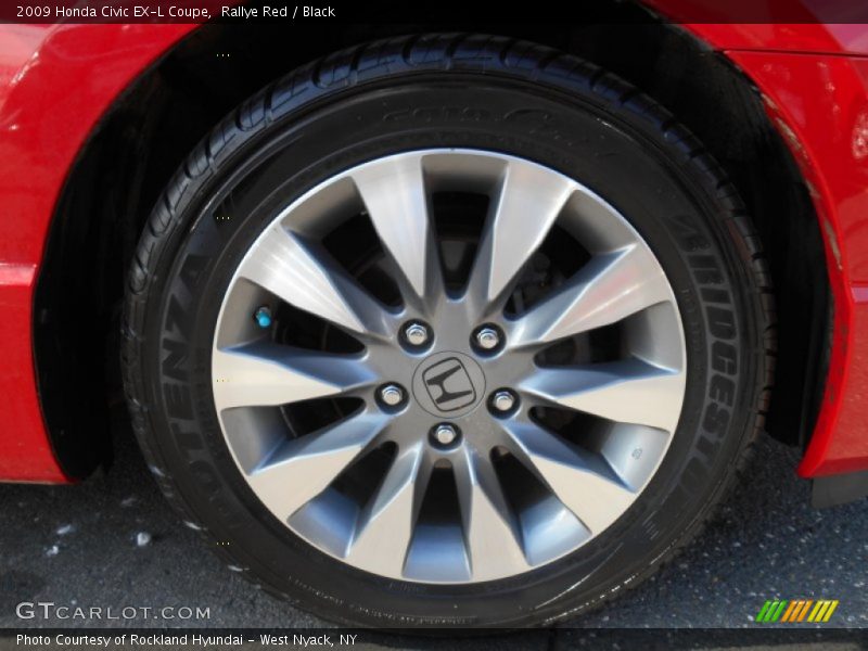 Rallye Red / Black 2009 Honda Civic EX-L Coupe