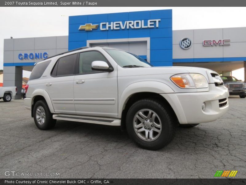 Super White / Taupe 2007 Toyota Sequoia Limited