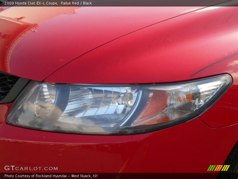 Rallye Red / Black 2009 Honda Civic EX-L Coupe