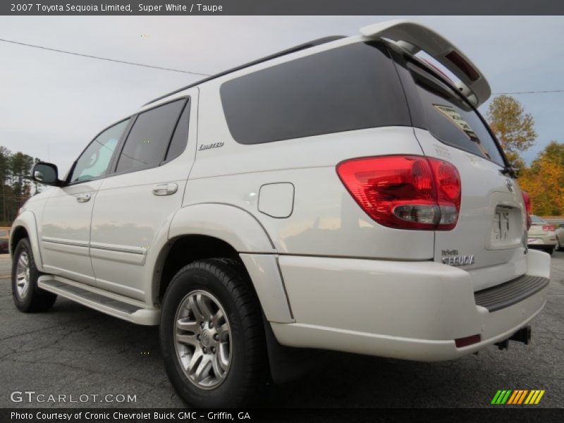 Super White / Taupe 2007 Toyota Sequoia Limited