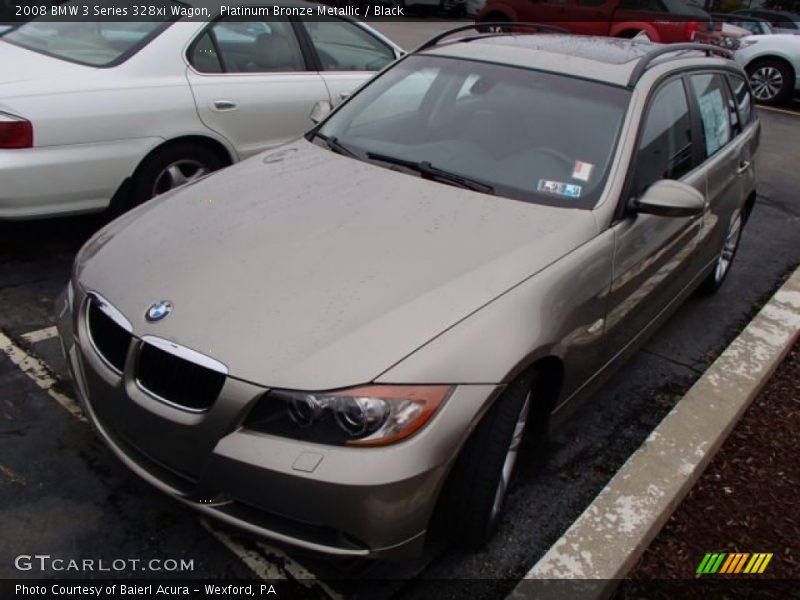 Platinum Bronze Metallic / Black 2008 BMW 3 Series 328xi Wagon