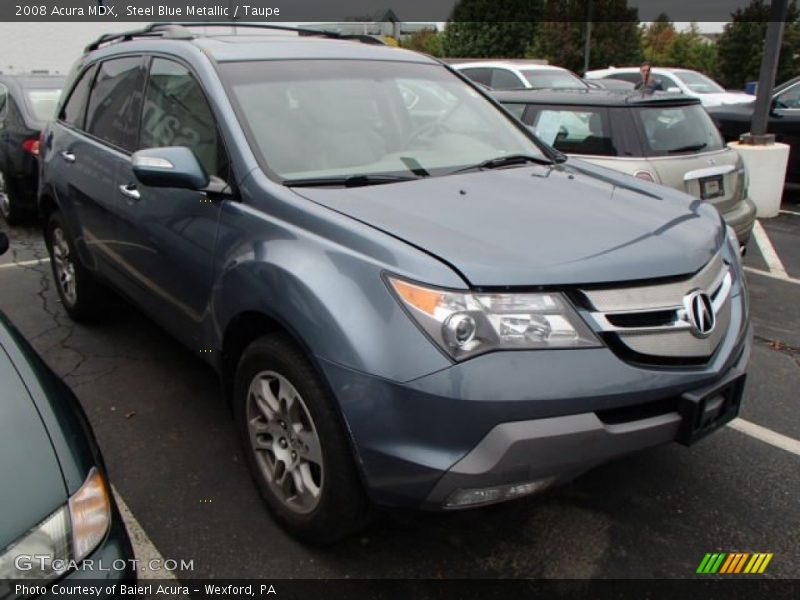 Steel Blue Metallic / Taupe 2008 Acura MDX