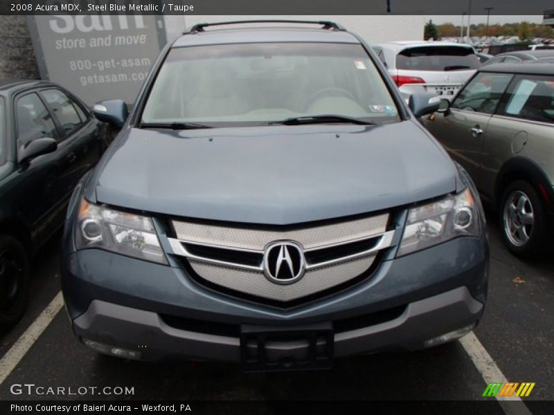 Steel Blue Metallic / Taupe 2008 Acura MDX