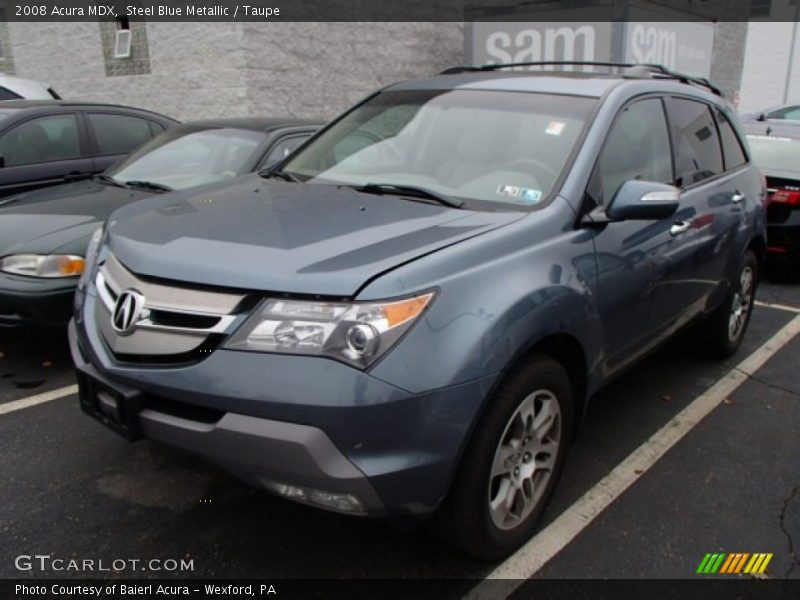 Steel Blue Metallic / Taupe 2008 Acura MDX