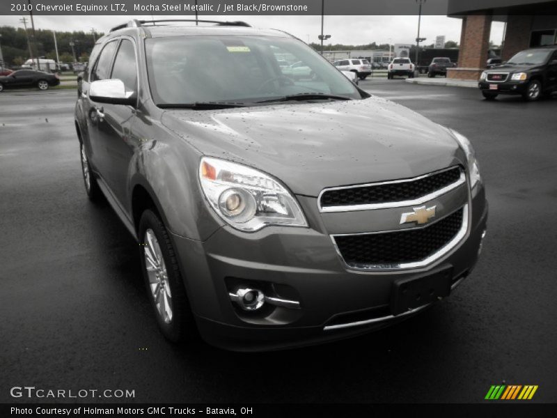 Mocha Steel Metallic / Jet Black/Brownstone 2010 Chevrolet Equinox LTZ