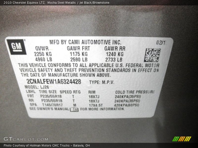 Mocha Steel Metallic / Jet Black/Brownstone 2010 Chevrolet Equinox LTZ