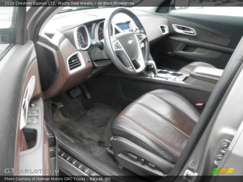 Mocha Steel Metallic / Jet Black/Brownstone 2010 Chevrolet Equinox LTZ