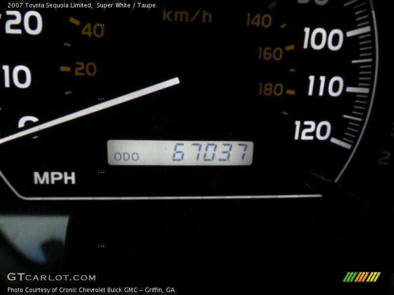 Super White / Taupe 2007 Toyota Sequoia Limited