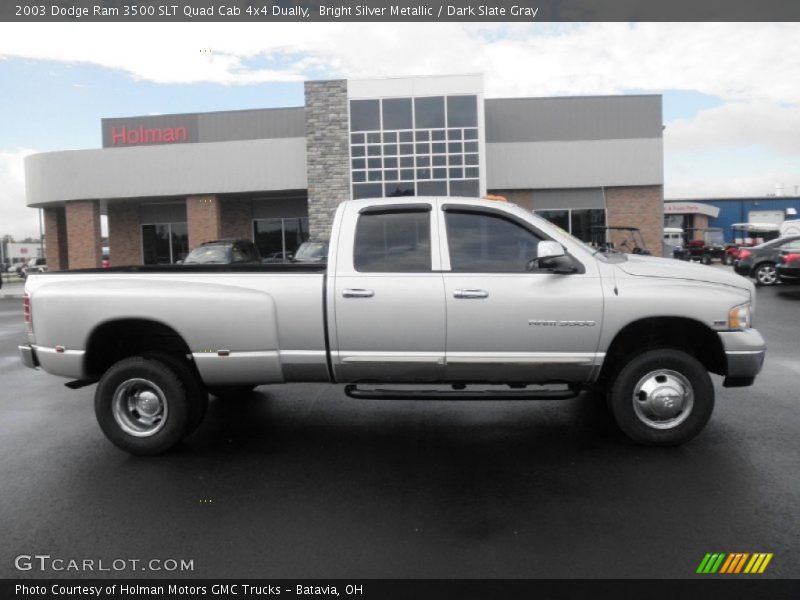 Bright Silver Metallic / Dark Slate Gray 2003 Dodge Ram 3500 SLT Quad Cab 4x4 Dually