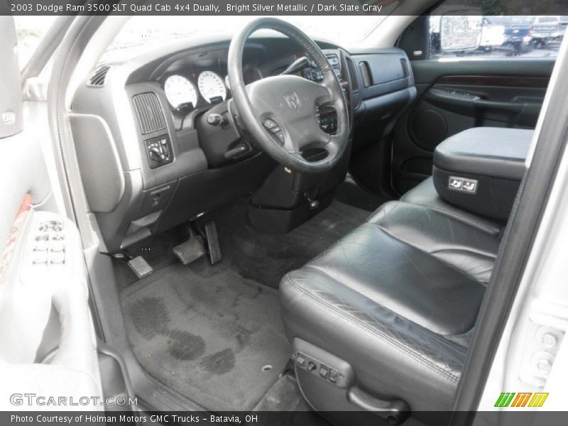 Bright Silver Metallic / Dark Slate Gray 2003 Dodge Ram 3500 SLT Quad Cab 4x4 Dually