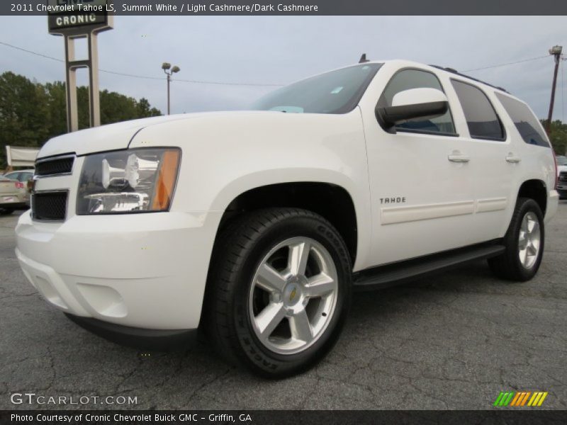 Summit White / Light Cashmere/Dark Cashmere 2011 Chevrolet Tahoe LS