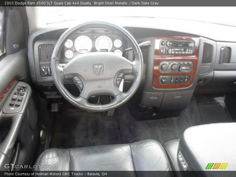 Bright Silver Metallic / Dark Slate Gray 2003 Dodge Ram 3500 SLT Quad Cab 4x4 Dually