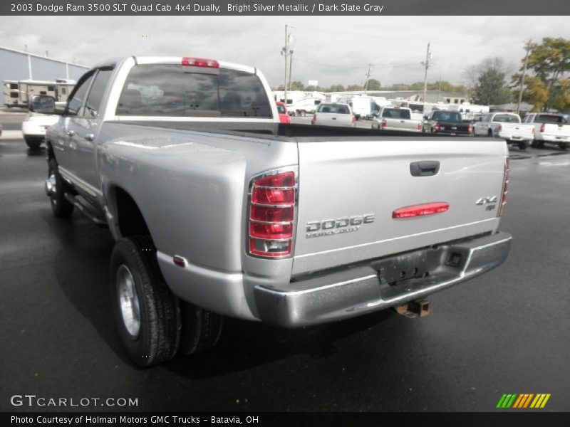 Bright Silver Metallic / Dark Slate Gray 2003 Dodge Ram 3500 SLT Quad Cab 4x4 Dually