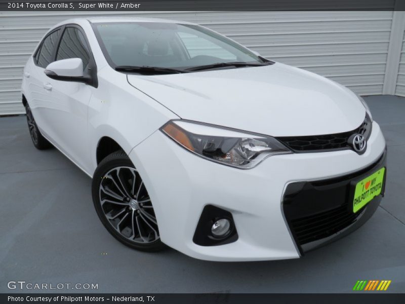 Super White / Amber 2014 Toyota Corolla S