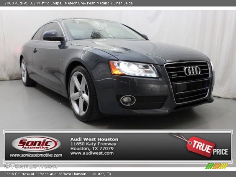Meteor Grey Pearl Metallic / Linen Beige 2008 Audi A5 3.2 quattro Coupe