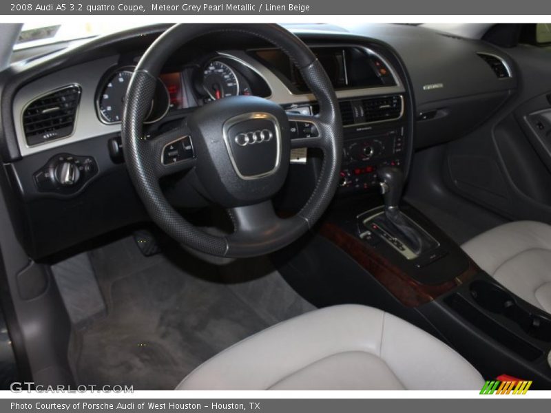 Meteor Grey Pearl Metallic / Linen Beige 2008 Audi A5 3.2 quattro Coupe