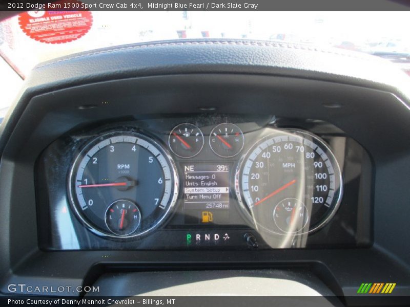 Midnight Blue Pearl / Dark Slate Gray 2012 Dodge Ram 1500 Sport Crew Cab 4x4