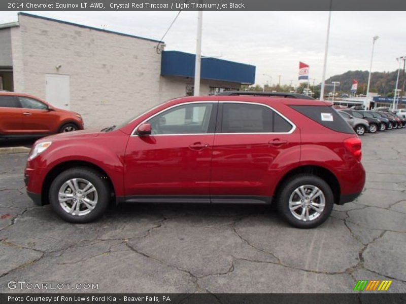 Crystal Red Tintcoat / Light Titanium/Jet Black 2014 Chevrolet Equinox LT AWD