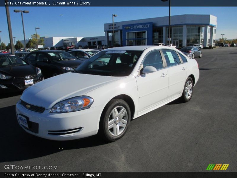 Summit White / Ebony 2012 Chevrolet Impala LT