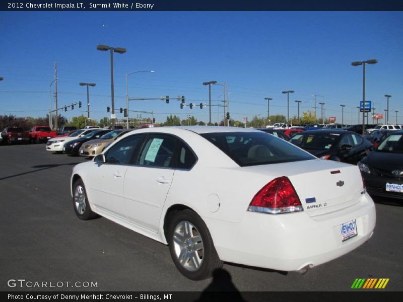 Summit White / Ebony 2012 Chevrolet Impala LT