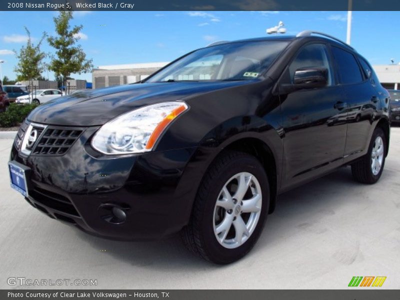 Wicked Black / Gray 2008 Nissan Rogue S