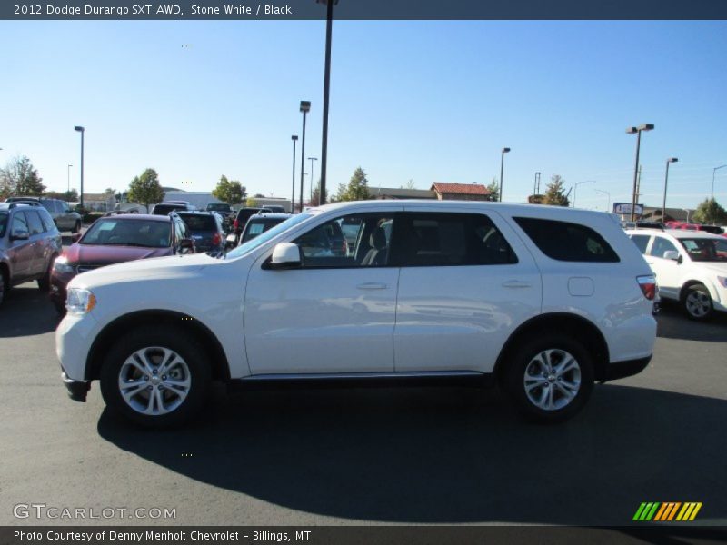 Stone White / Black 2012 Dodge Durango SXT AWD